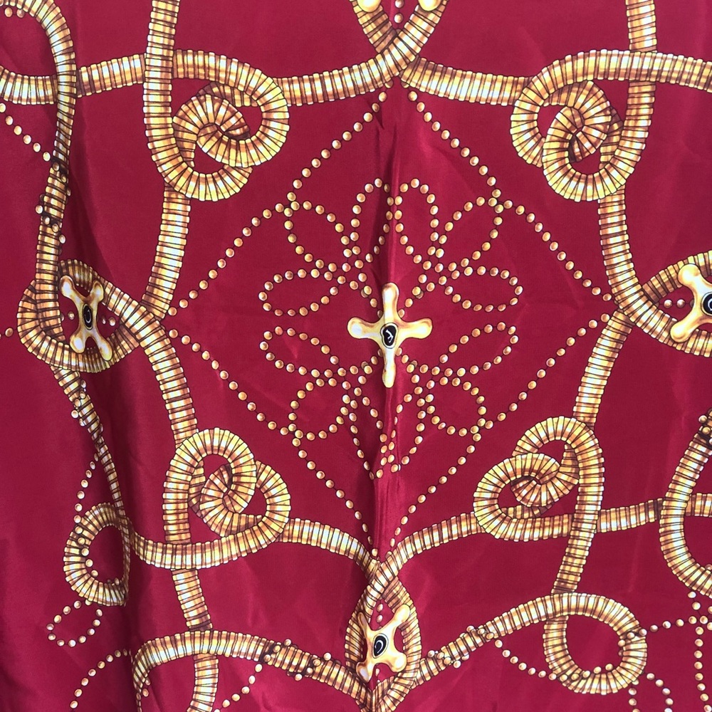 Red silk Moschino scarf